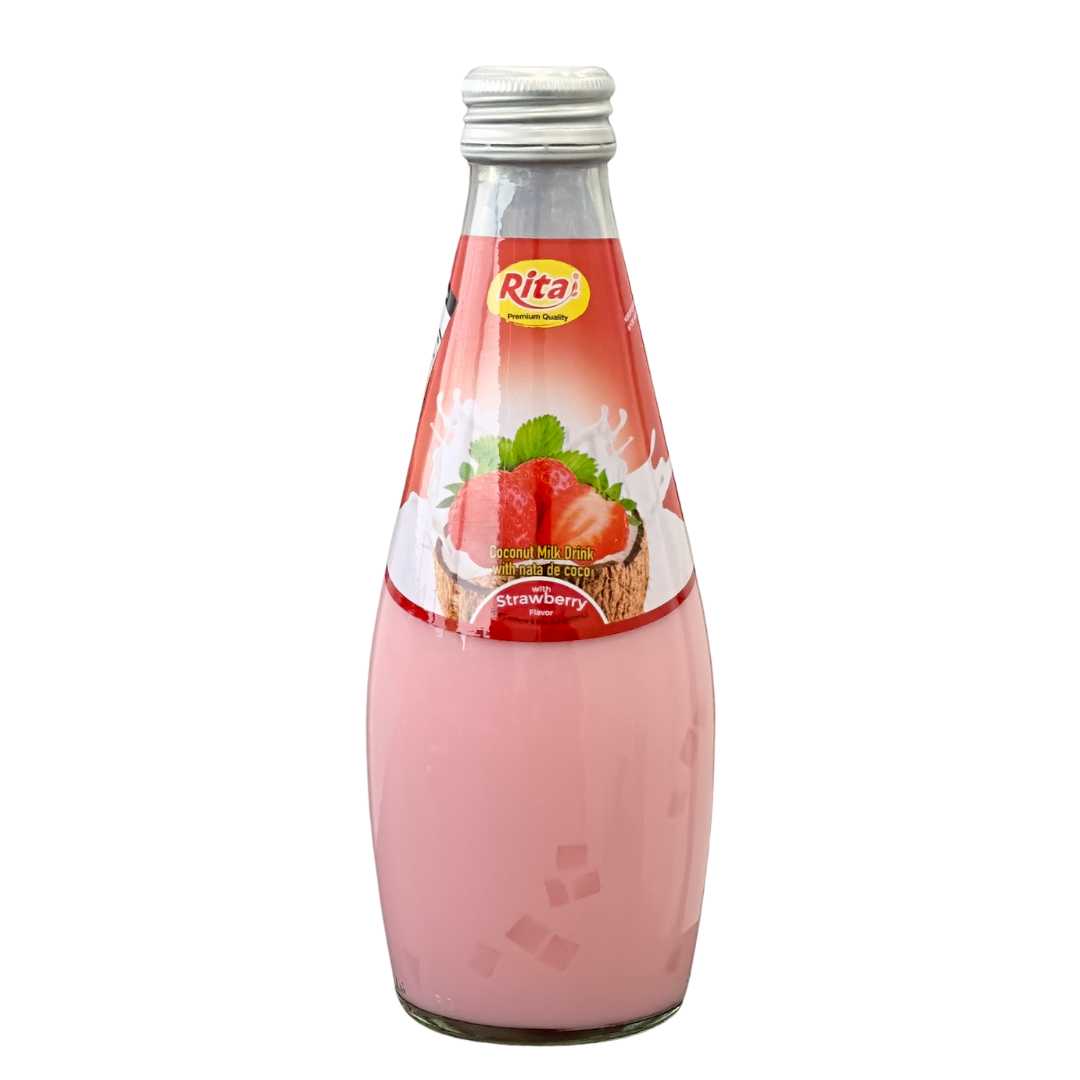 Coconut Milk Drink with Nata de Coco Strawberry Flavour Rita 290ml