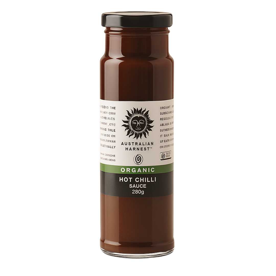 Australian Harvest Organic Hot Chilli Sauce 6x280g