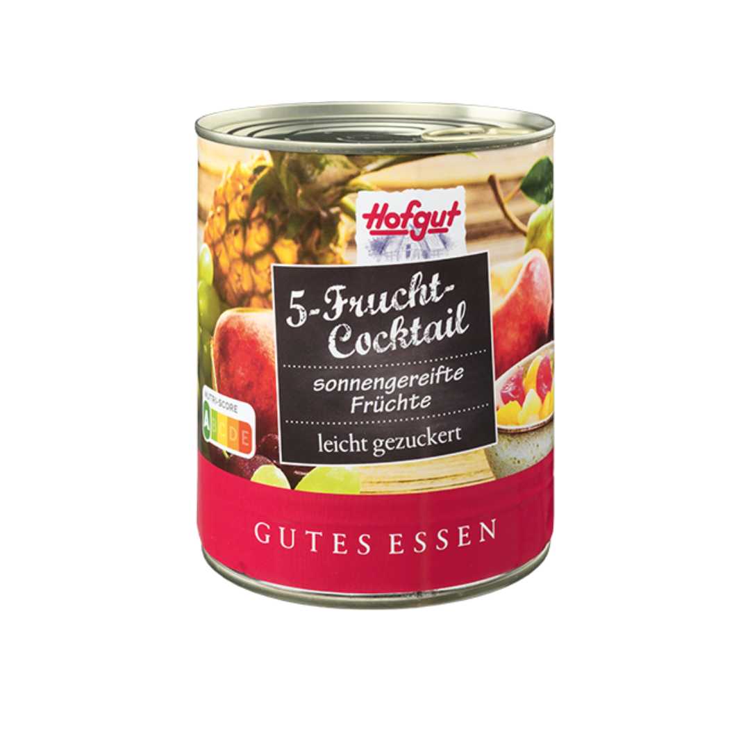 Fruit Cocktail Hofgut 820g | Fruit Mix (5 Fruits)