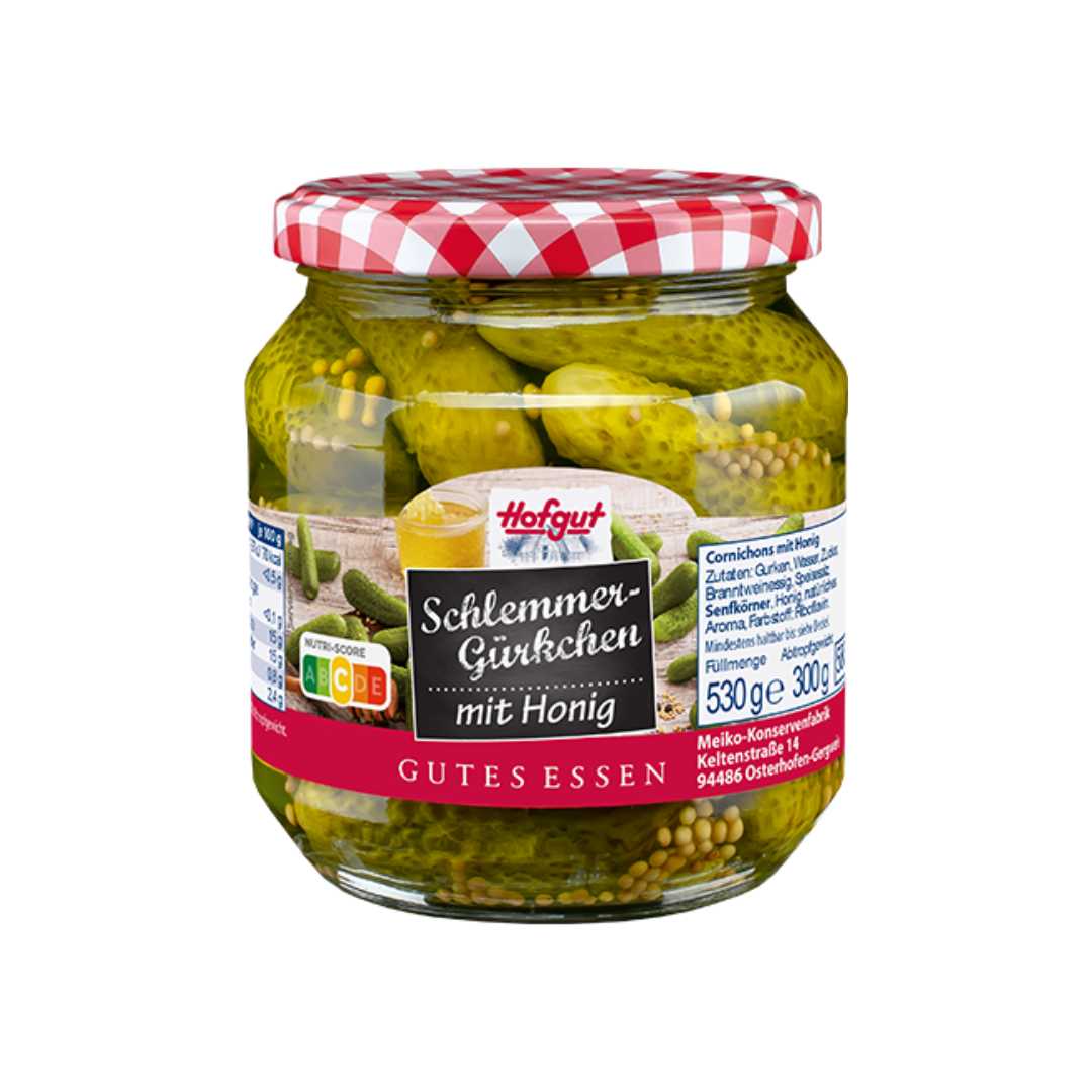 Pickled Gherkins with Honey Hofgut 530g