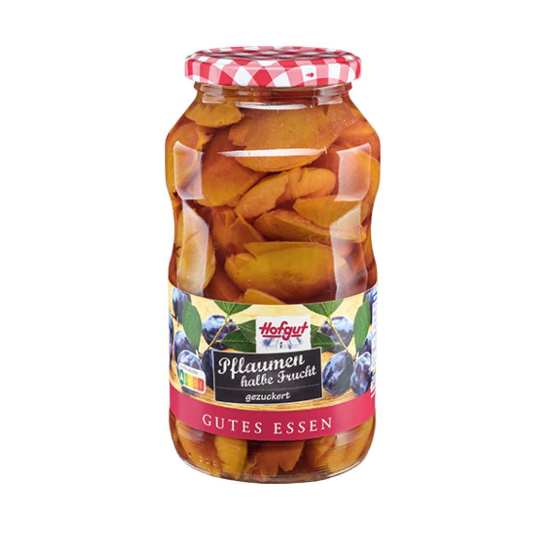 Plum Halves in Syrup Hofgut 680g