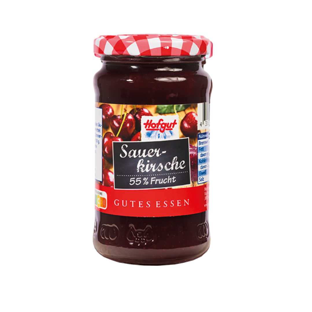 Hofgut Sour Cherry Jam 250g | 55% High Fruit Content