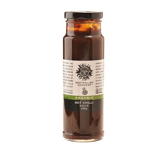 Australian Harvest Organic Hot Chilli Sauce 6x280g