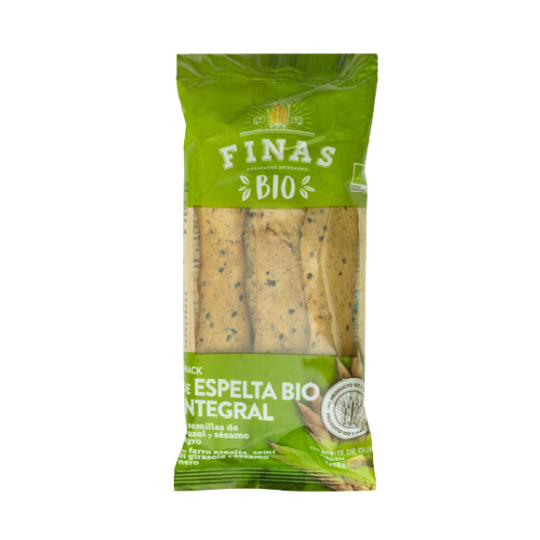 Organic Wholemeal Breadsticks with Sunflower Seeds Finas 8x75g