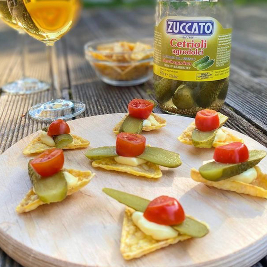 Gourmet Pickled cucumbers on nibble platter