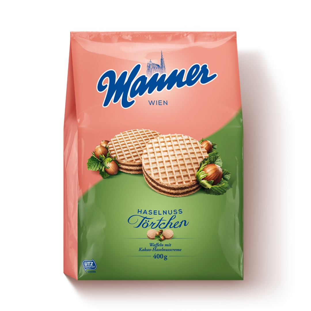 Manner Wafers Hazelnut Tartlets 8x400g