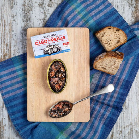 Calamari squid in Ink sauce