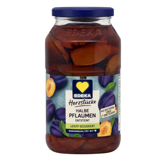 Plum Halves in Syrup Edeka 680g