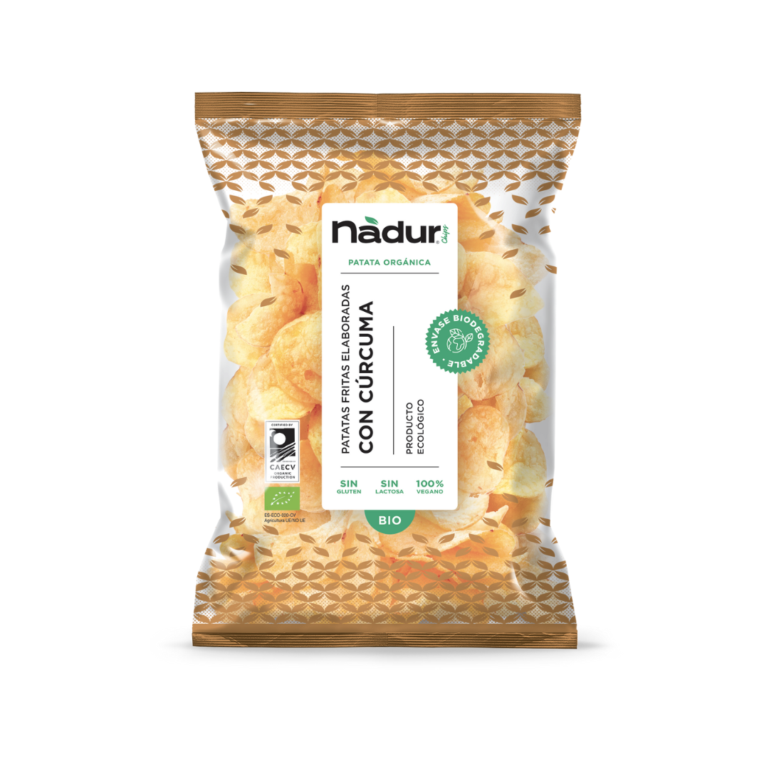 Organic Potato Chips with Turmeric and Pepper Nadur 10x110g