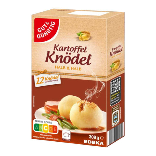 Potato Dumplings Half & Half in Cooking Bag Gut & Günstig 200g | 6 Knödel