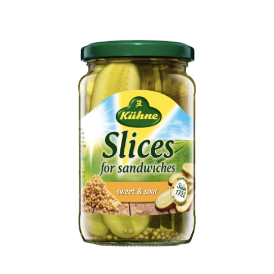 Pickled Gherkins in Slices Kuhne 330g