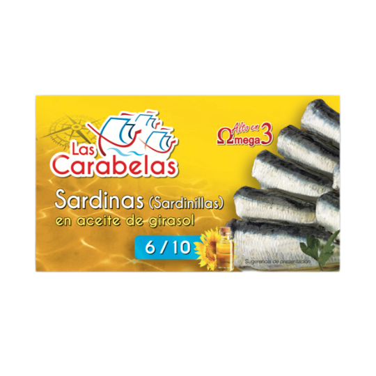 Small Sardines in Sunflower Oil Las Carabelas 85g