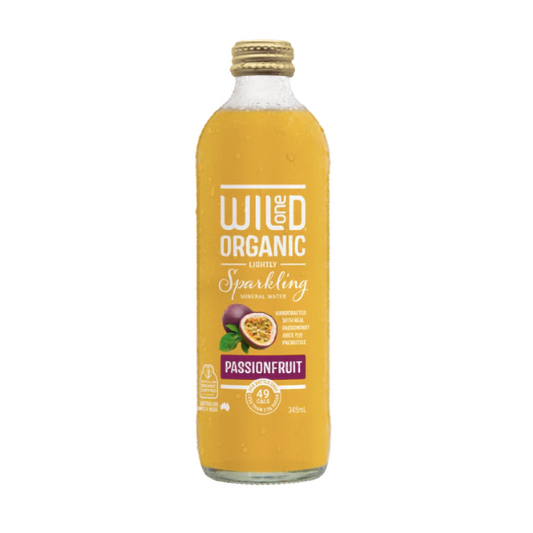 Sparkling Flavoured Water Passion Fruits Organic Wild One 345ml